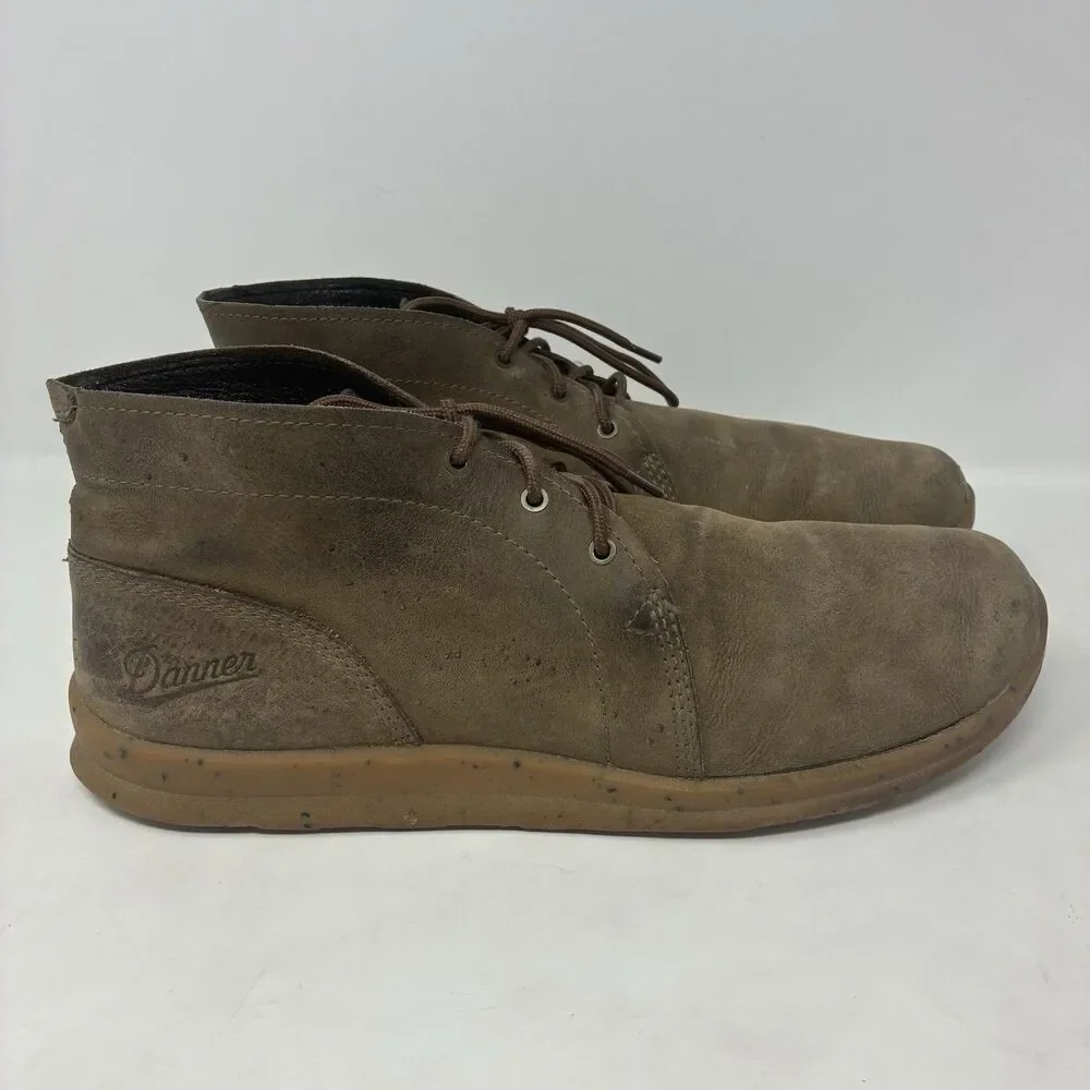 Danner Boots Mens 10 D Pilgrim Chukka Bracken Leather Shoes Brown Suede 37641